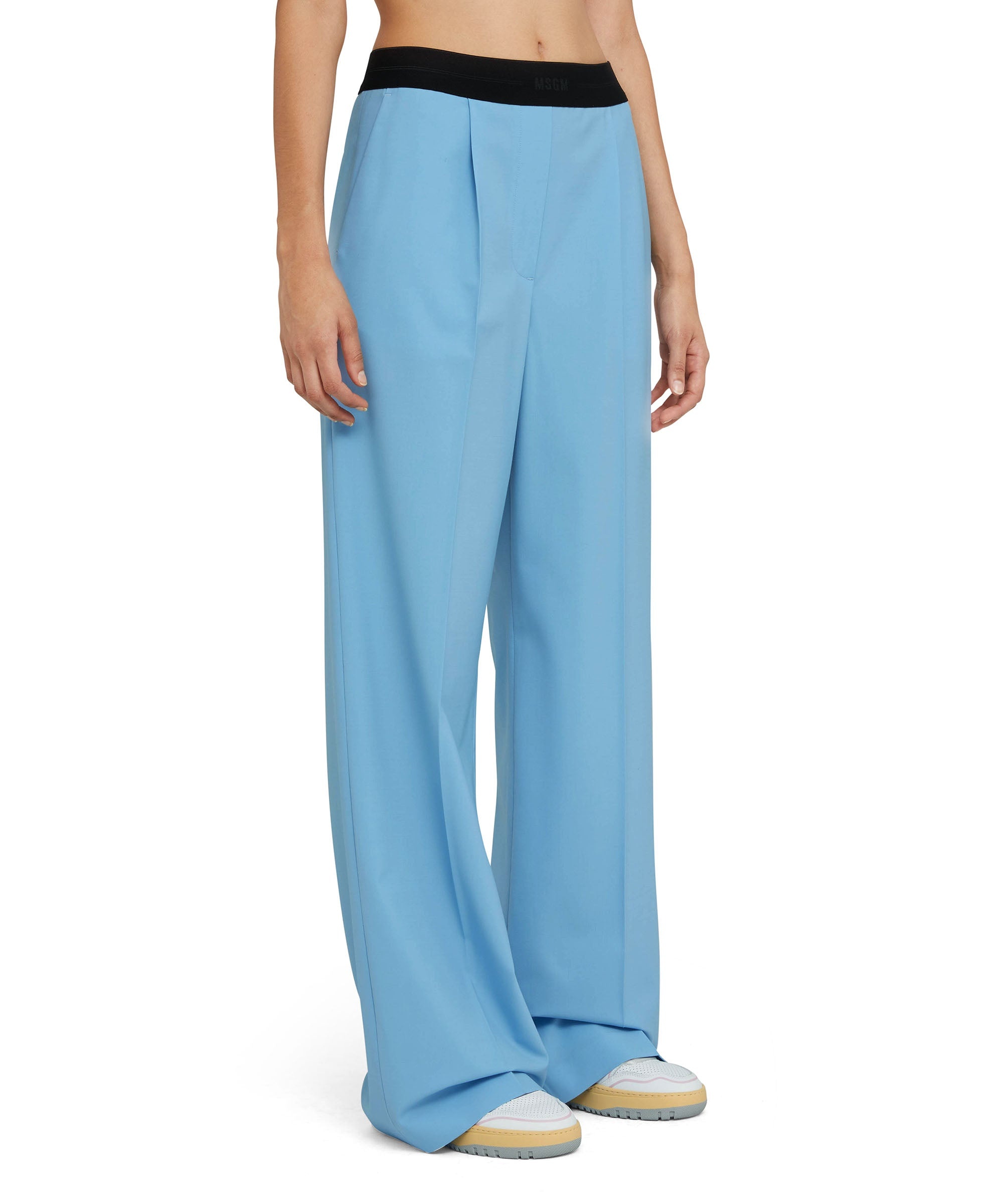 Lightweight wool tailored pants with straight legs - 5