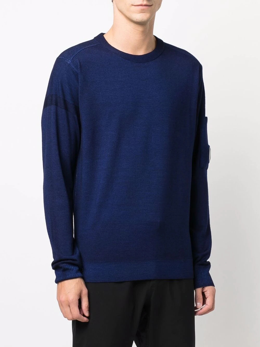 logo-plaque wool sweater - 3