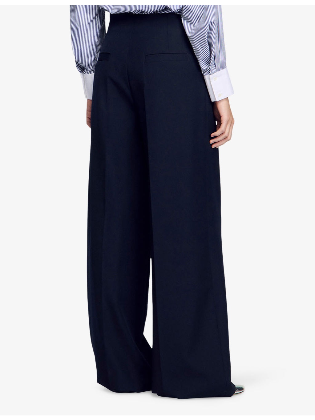 Wide-Leg High-Rise Wool-Blend Suit Trousers - 4