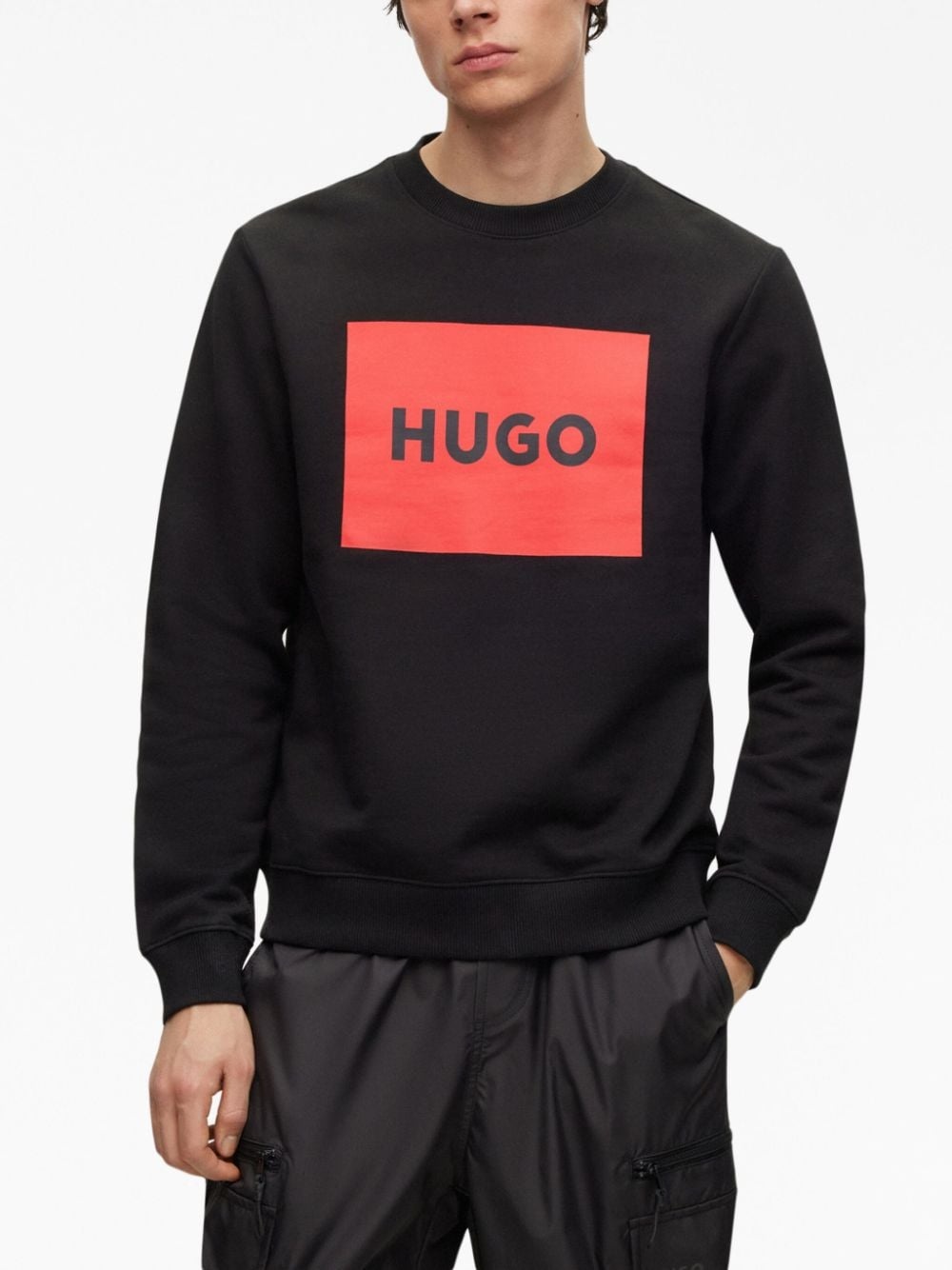 logo-print cotton sweatshirt - 3