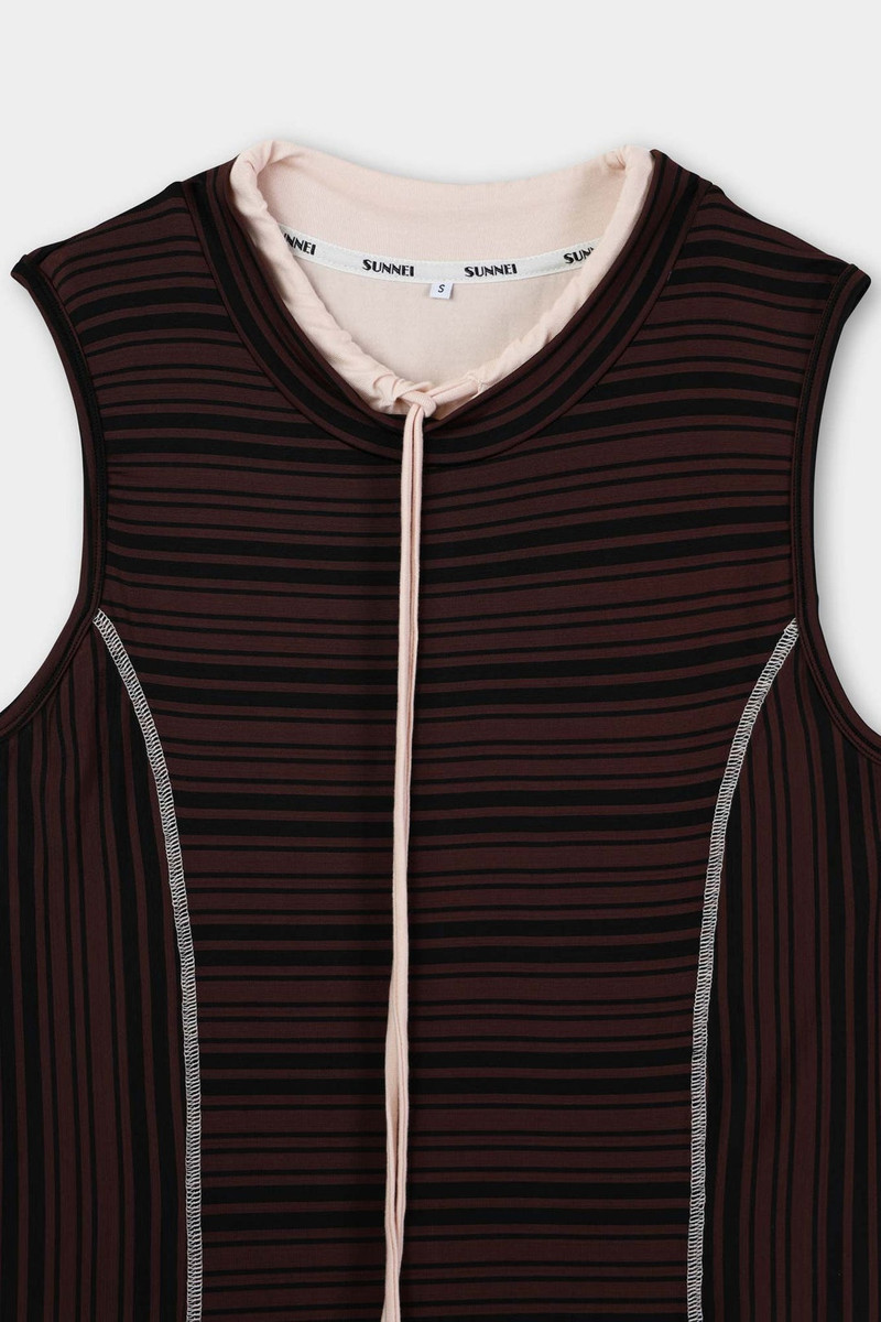 DOPPIO OVERLOCK TANK TOP/ black & brown 4