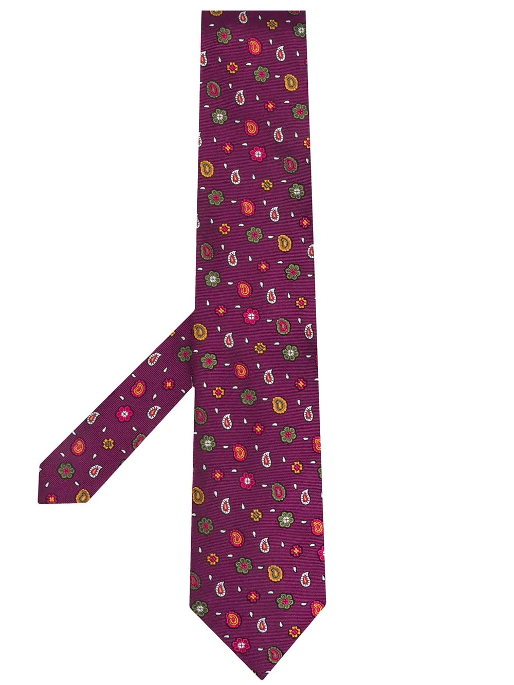 micro Paisley silk tie - 1