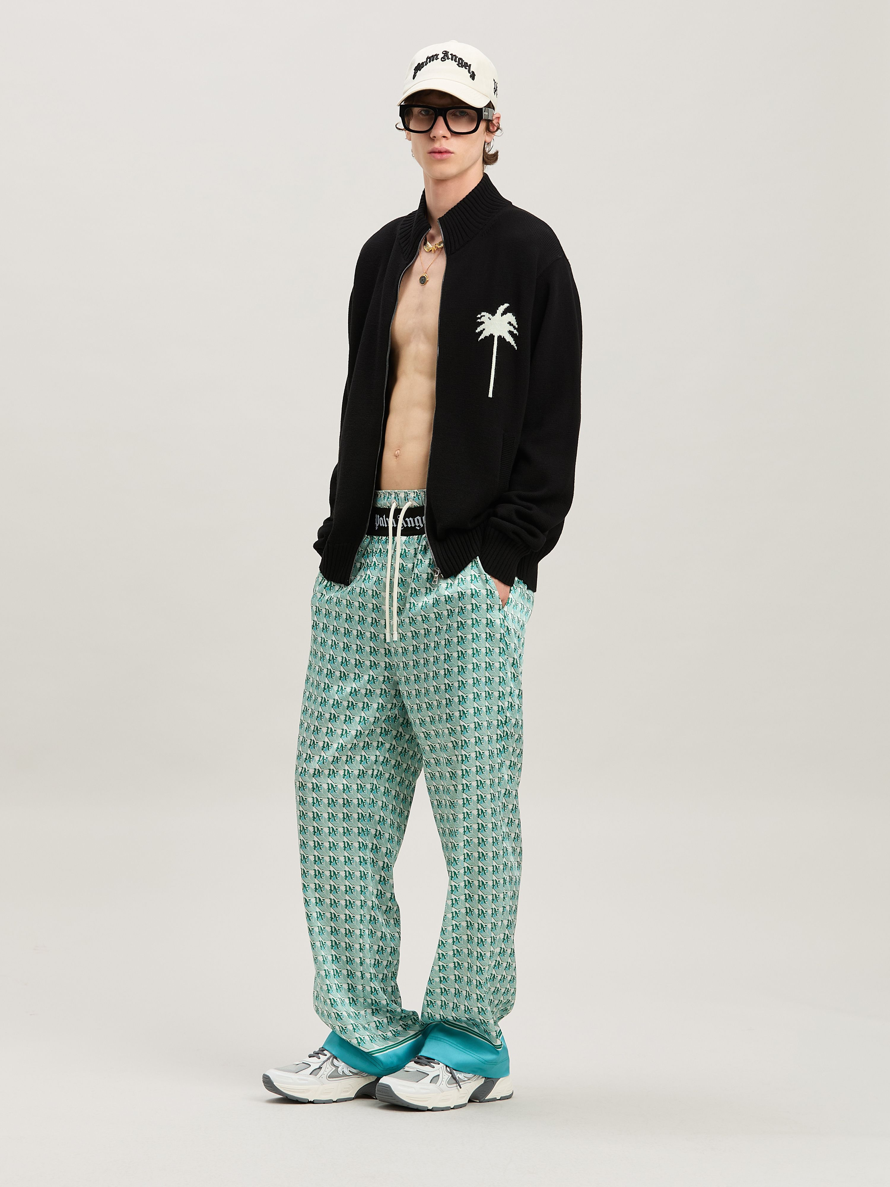 Palm Inlay knit pants - 2