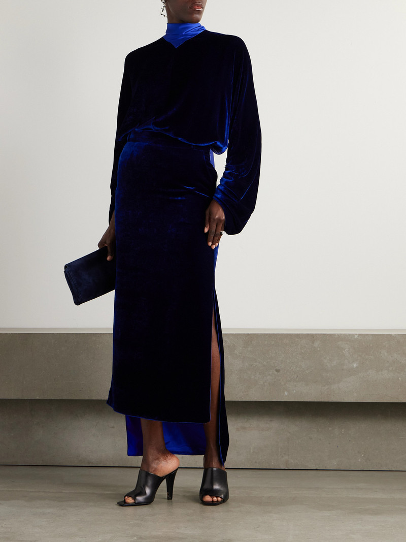 Lanvin Asymmetric Velvet Skirt outlook