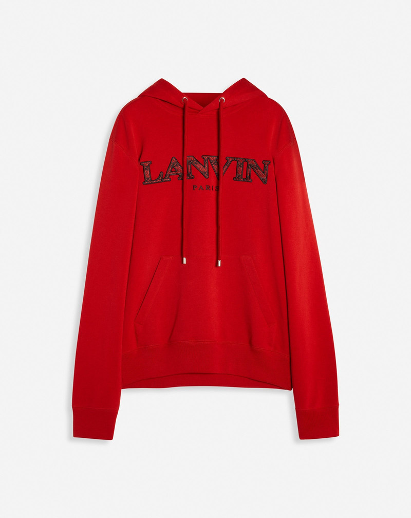 CURB EMBROIDERED HOODED SWEATER - 1