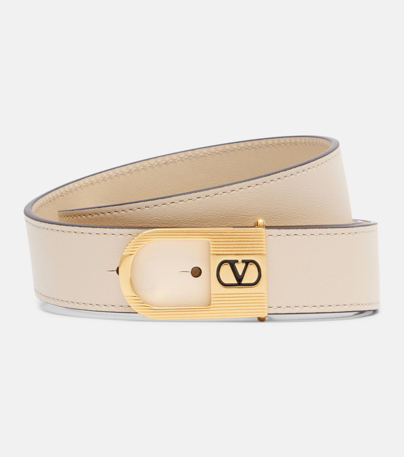VLogo leather belt 1