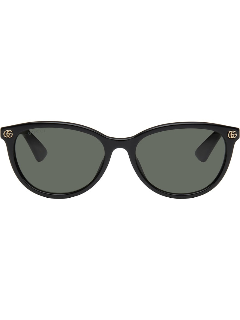 Black Light Acetate GG Oval Sunglasses 1