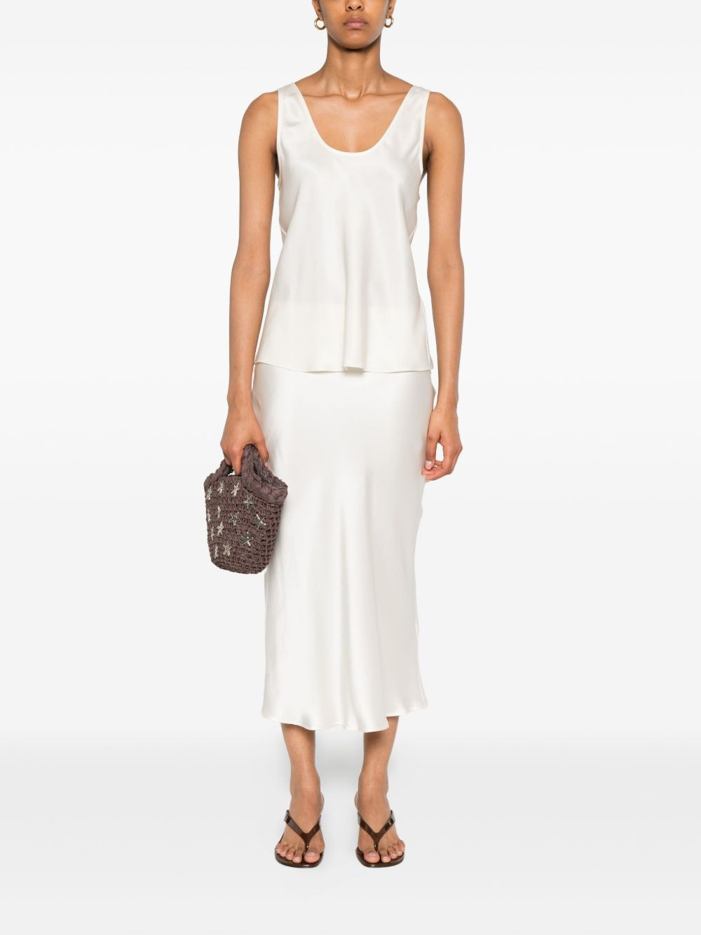 silk high-rise skirt - 2