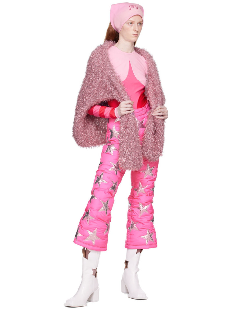 ERL Pink Embellished Puffer Trousers outlook
