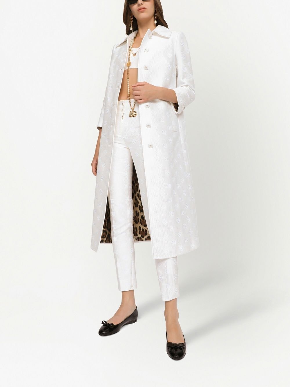logo-jacquard cropped top - 2