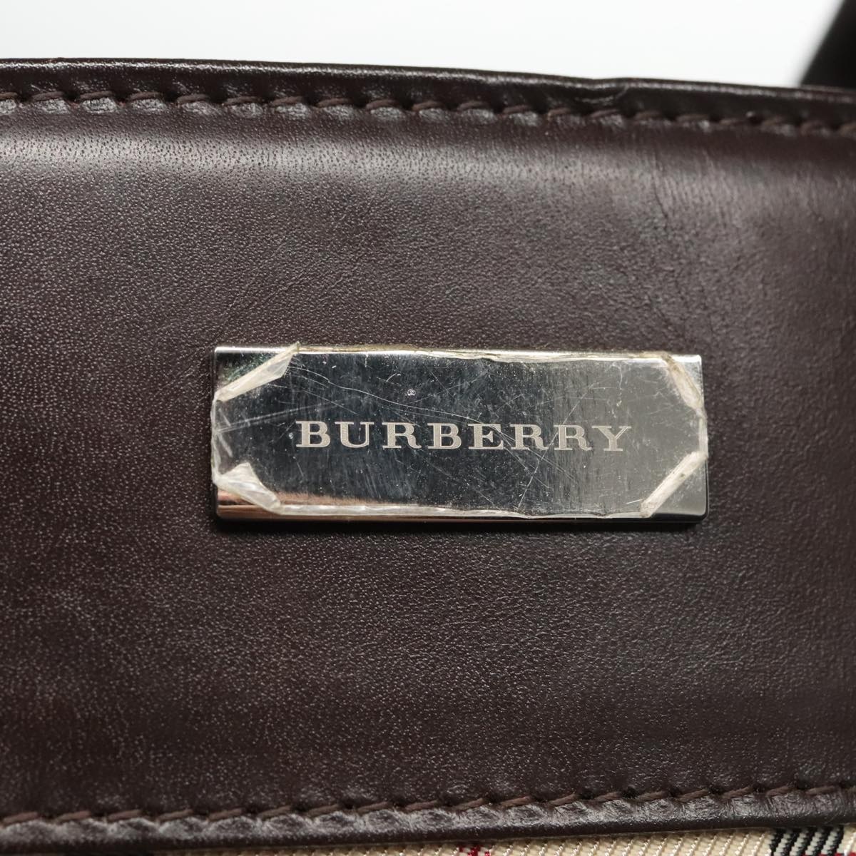 Burberry Nova Check Hand Bag Canvas Beige - 10