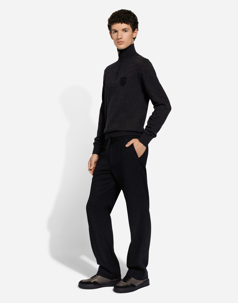 Zip-up cashmere turtle-neck sweater 5