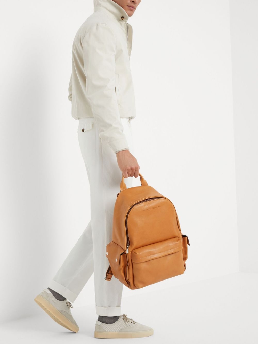 leather travel backpack - 2