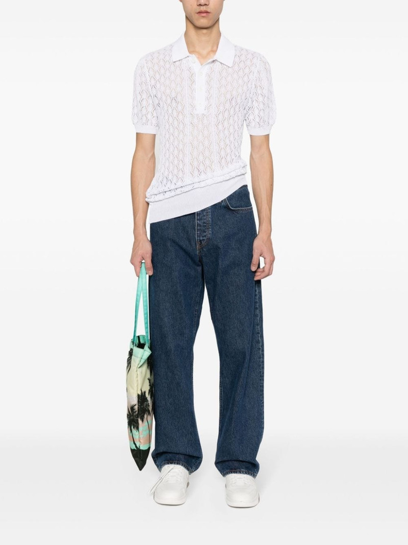 DSQUARED2 open-knit polo shirt outlook