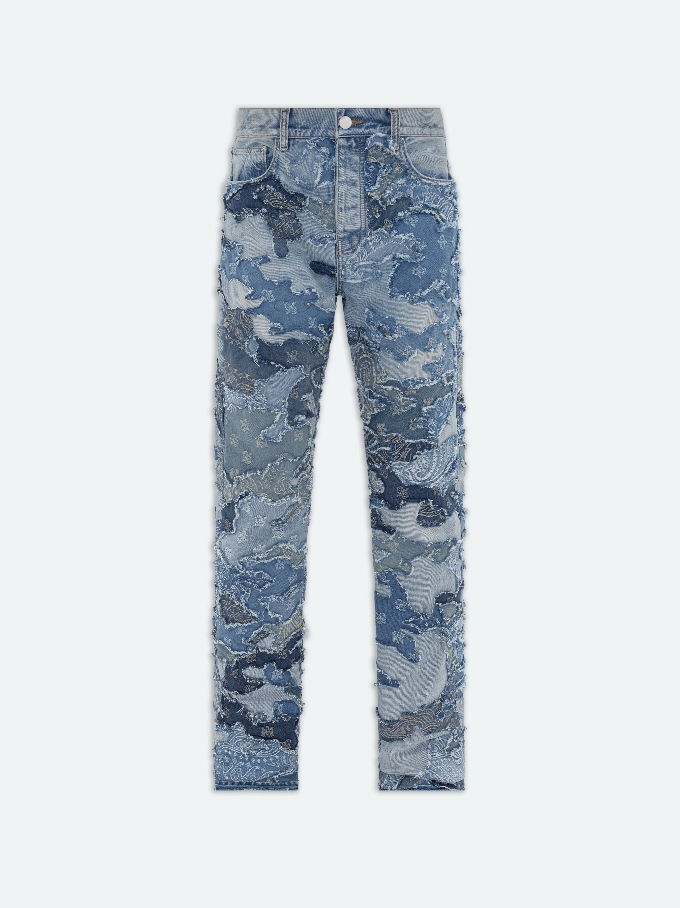 PATCHWORK CAMO STRAIGHT JEAN - 1