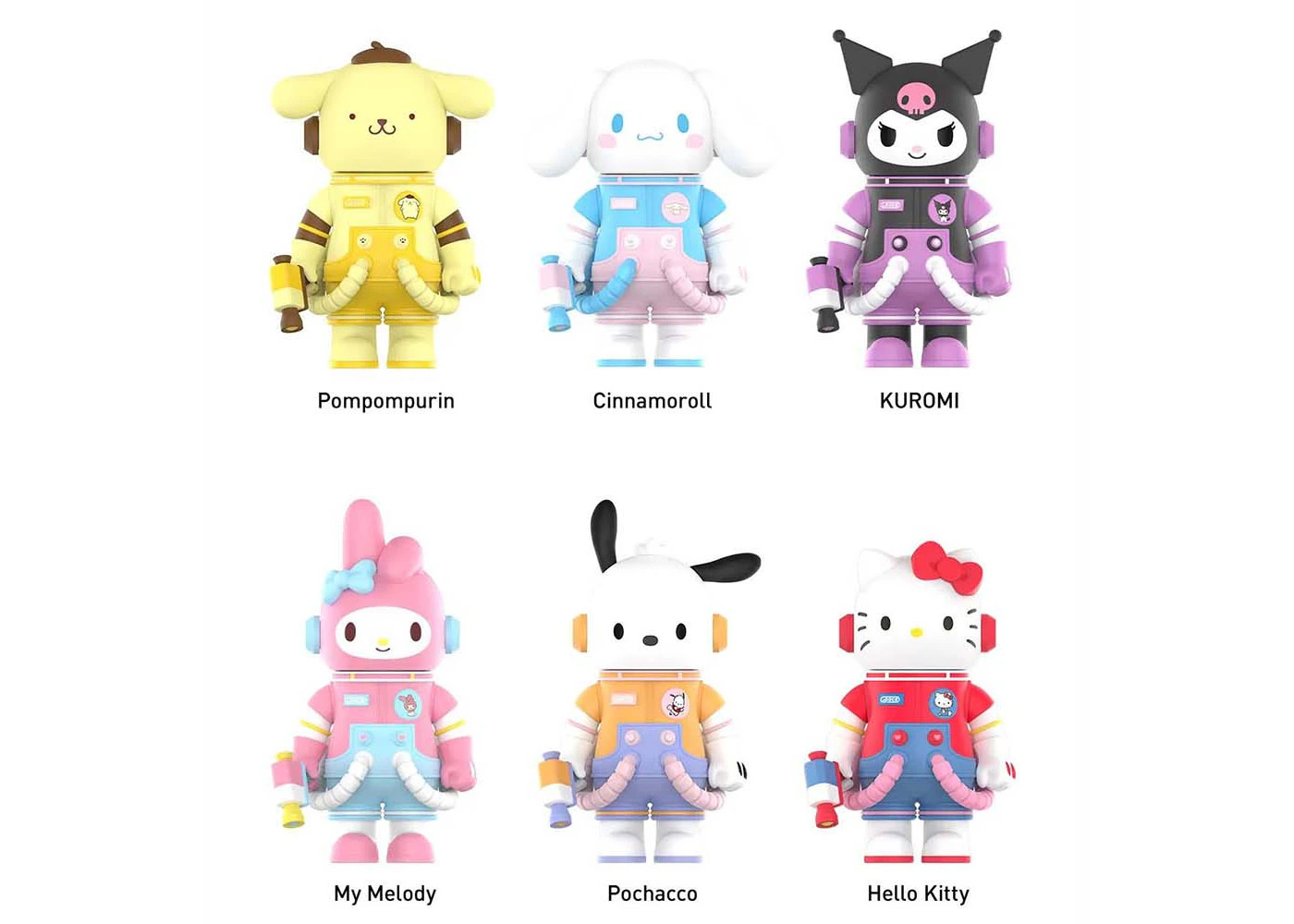 Pop Mart Mega Space Molly Sanrio Characters Series Sealed (6 Blind Boxes) 400% Set - 2