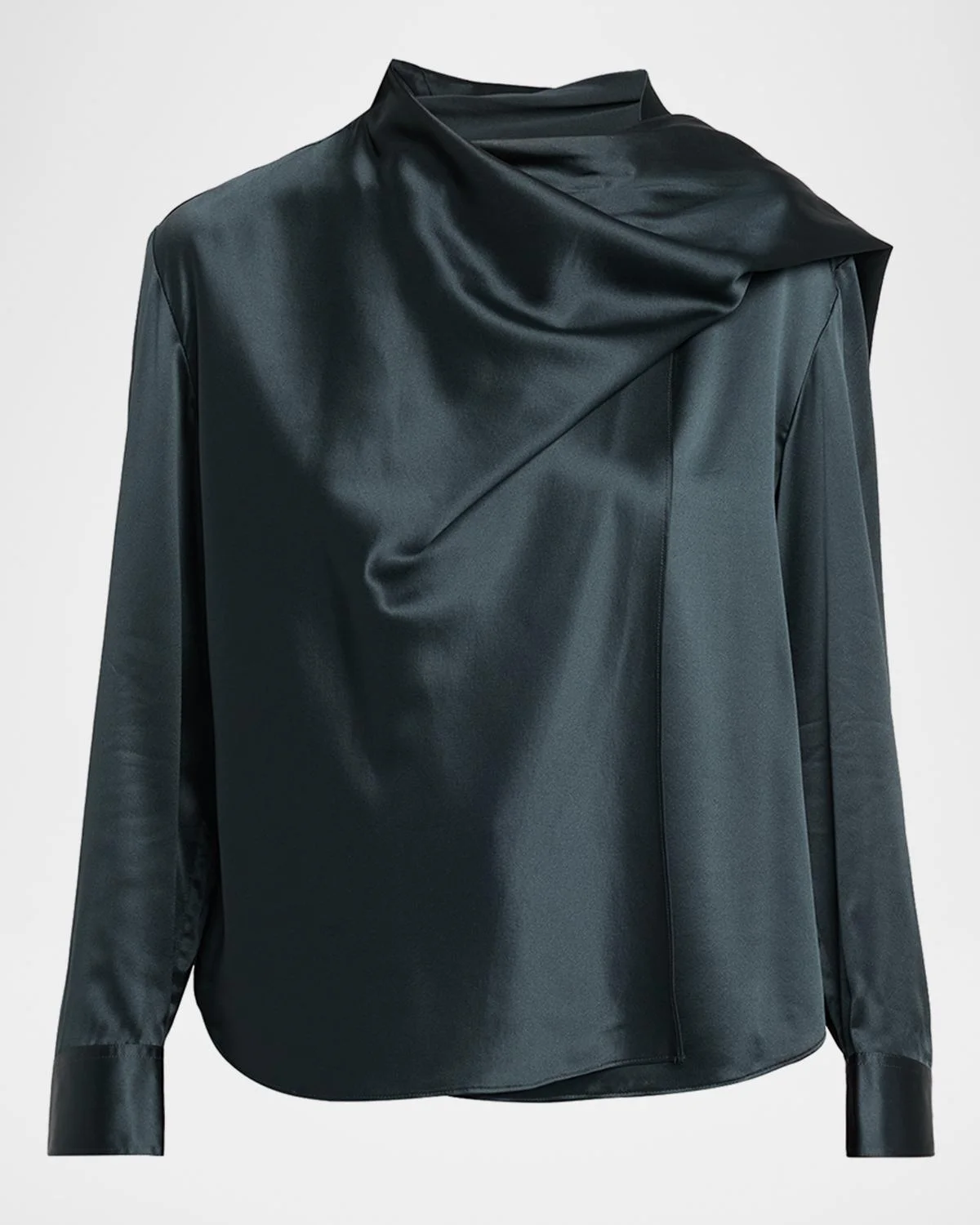 Nadine Draped Silk Scarf Top - 1