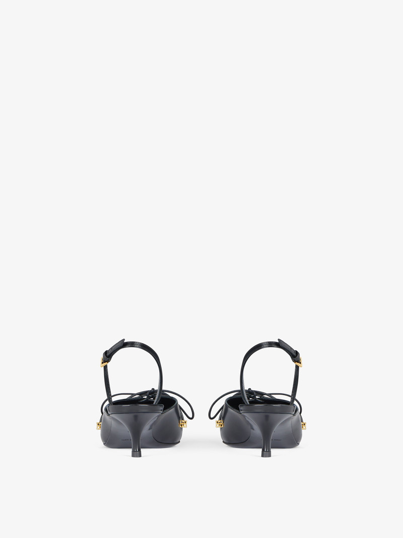 LACE-UP SLINGBACKS IN LEATHER 5