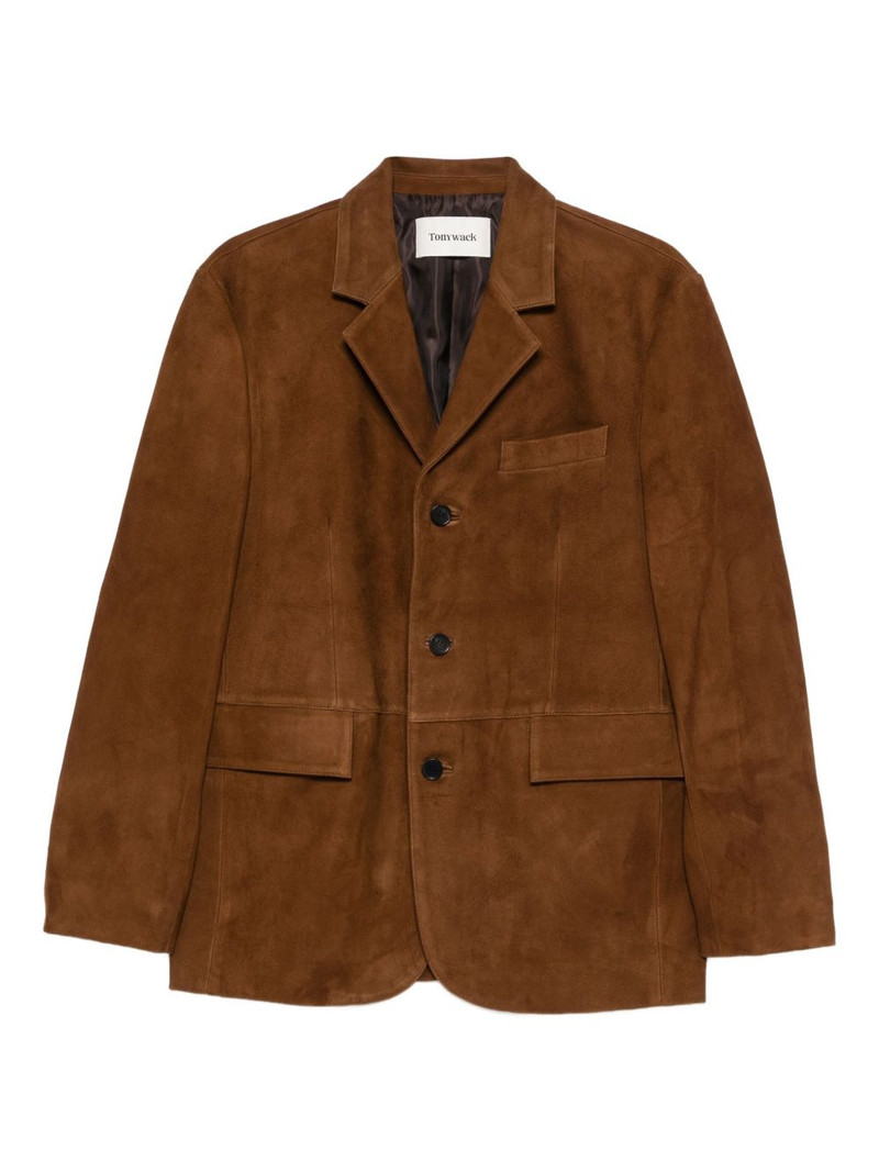 suede tailored blazer 1