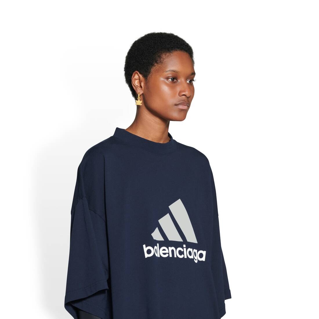 Balenciaga / Adidas Trefoil Earrings in Gold - 5