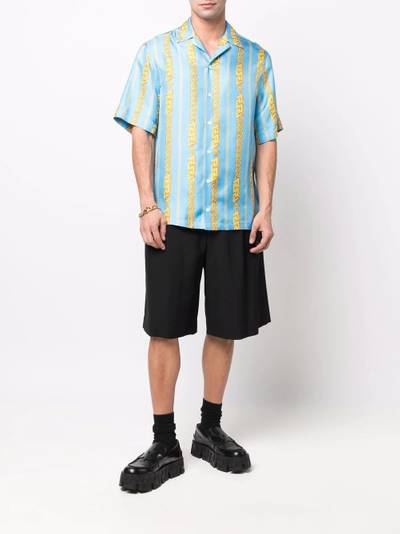 VERSACE Chain Pinstripe silk shirt outlook