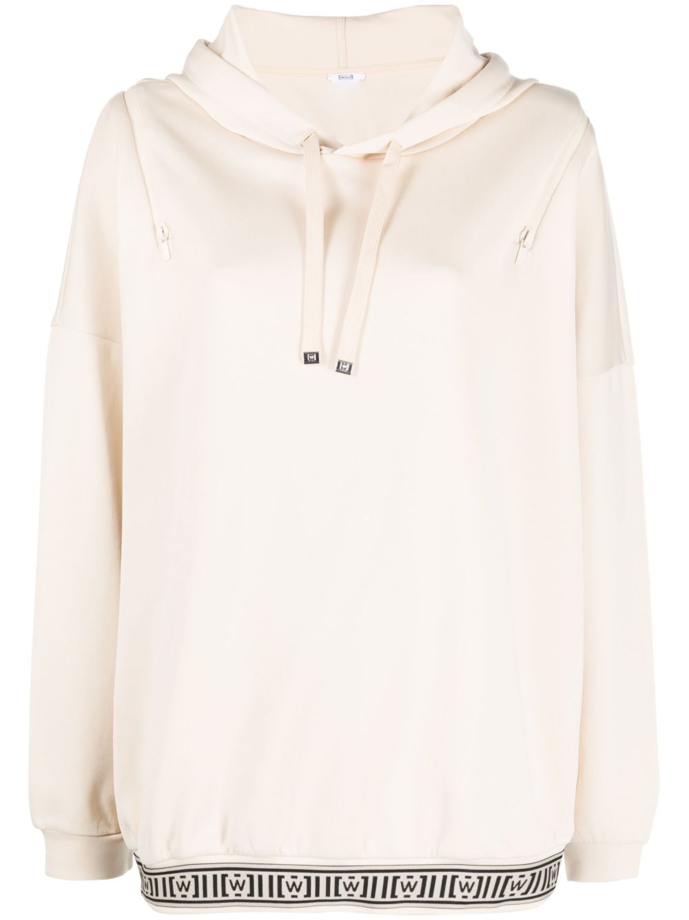 logo-print drawstring hoodie - 1