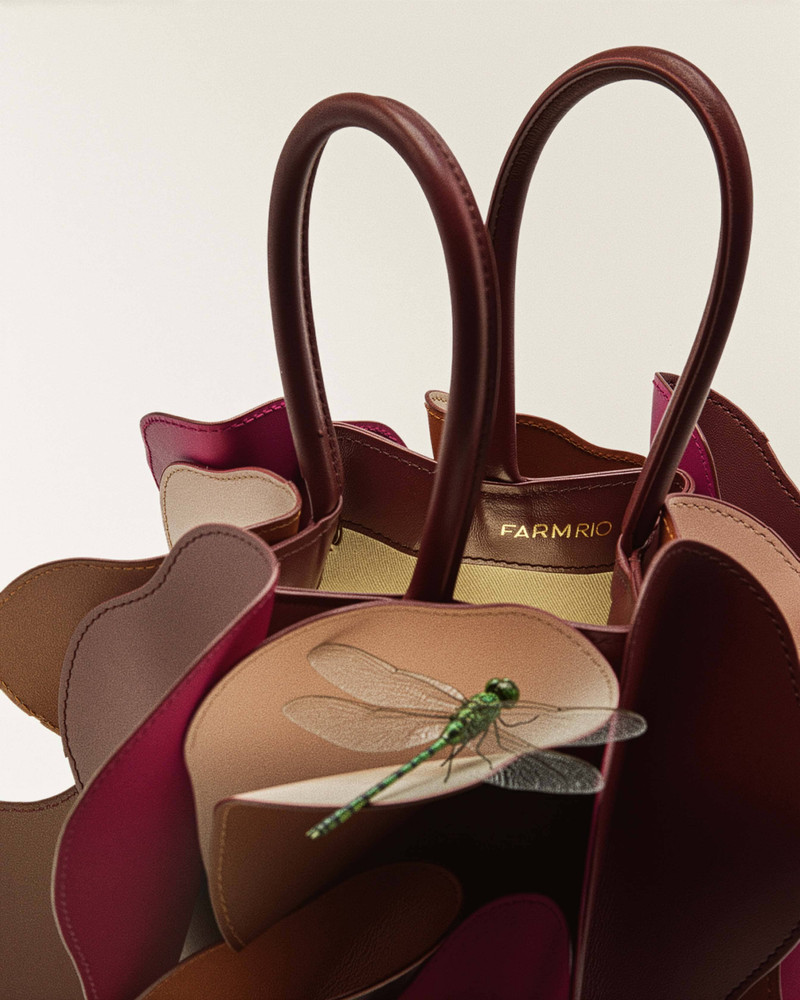 FARM RIO Multicolor Leather Flower Bag outlook