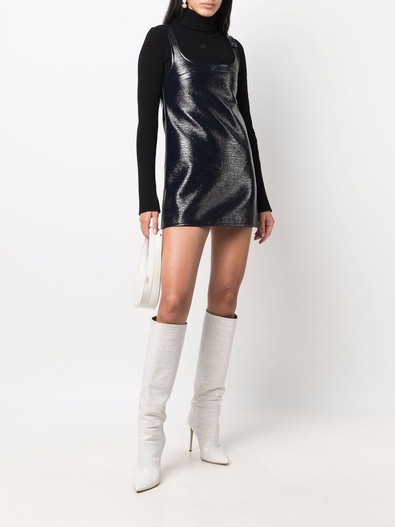 courrèges sleeveless vinyl mini dress outlook