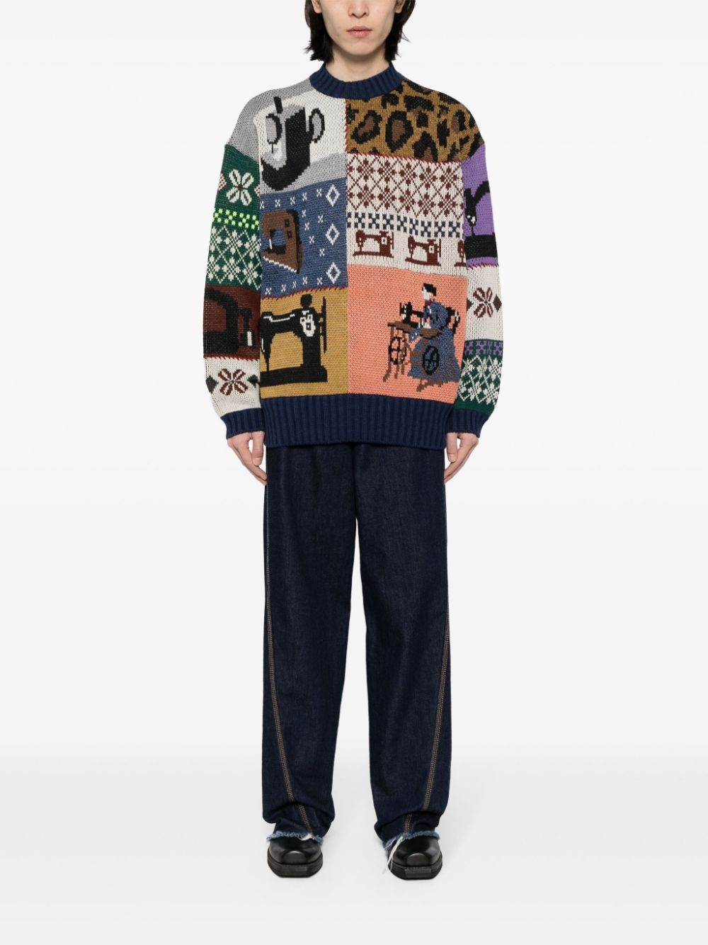 5G patterned-intarsia jumper - 2