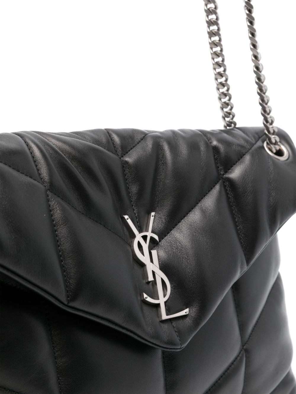 medium Loulou leather shoulder bag - 4
