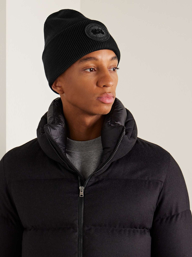 Canada Goose Logo-Appliquéd Merino Wool Beanie outlook