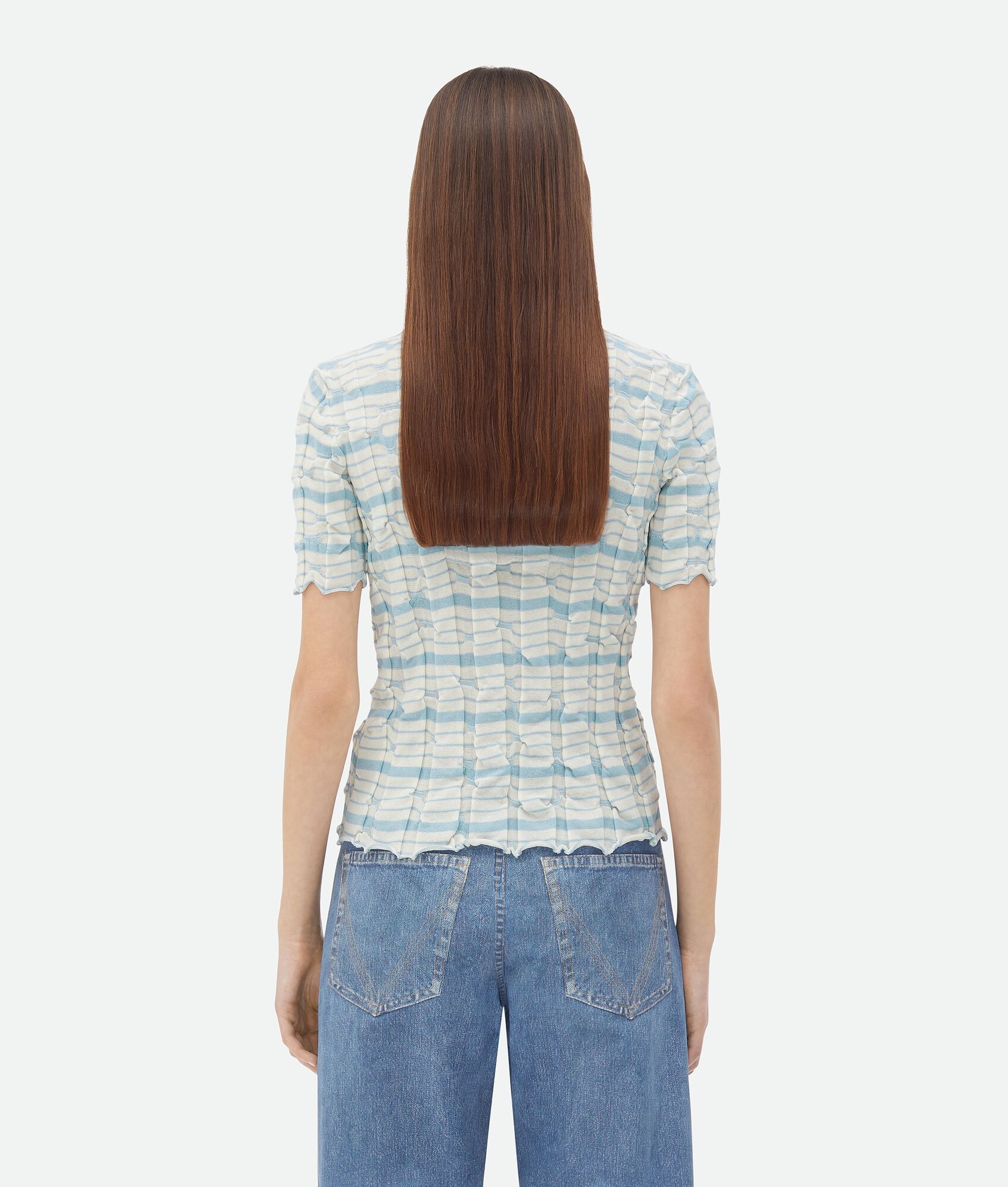 Distorted Stripe Cotton Polo - 3