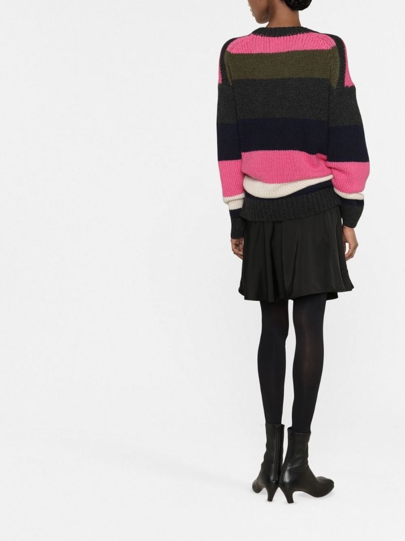 striped crew neck jumper - 4