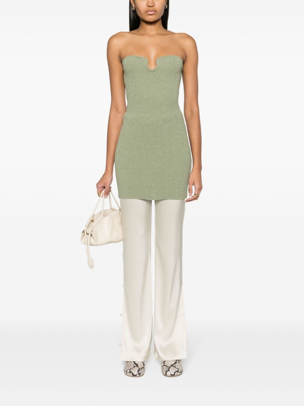 Felina side-button satin pants - 2