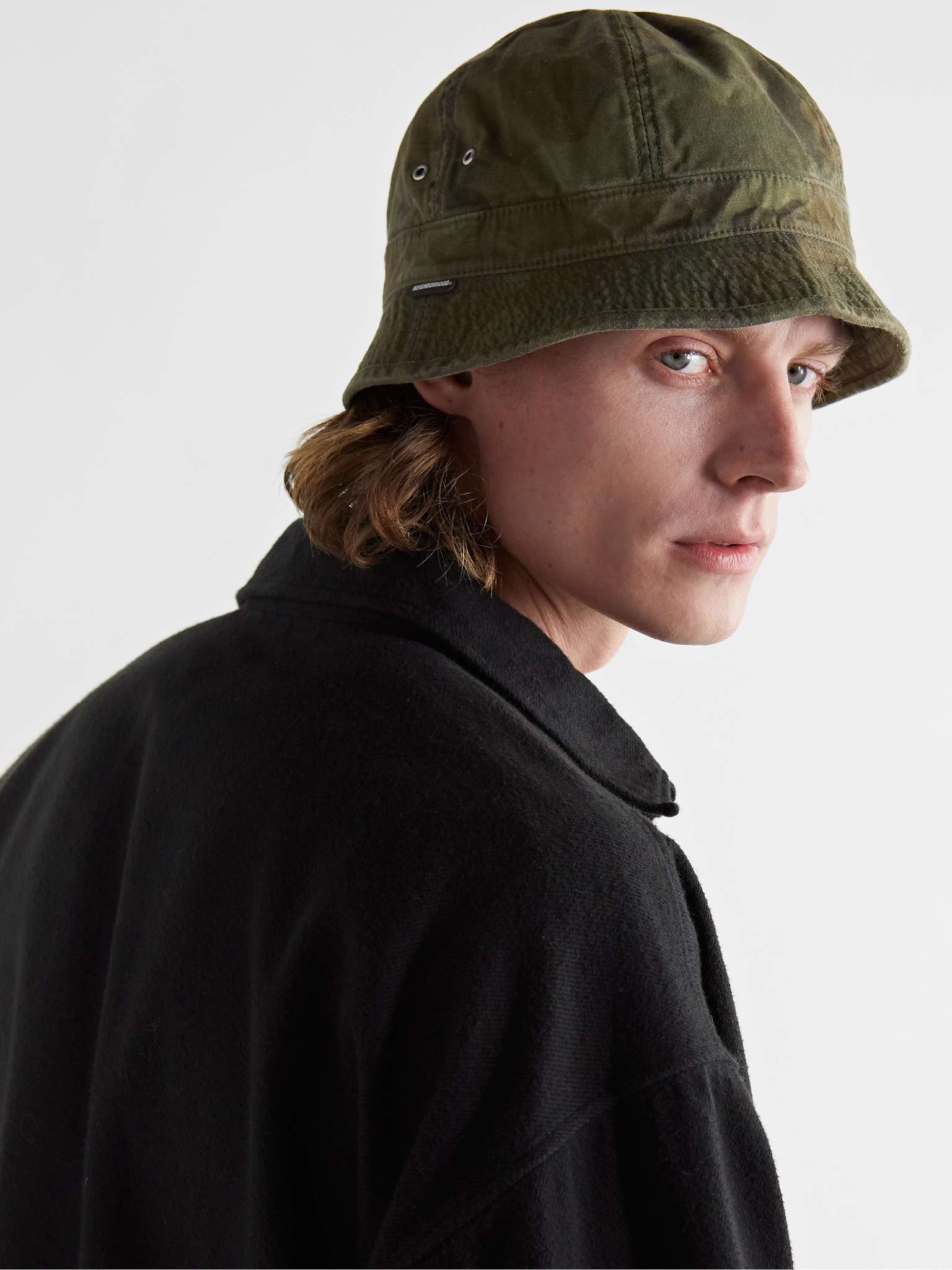 Camouflage-Print Cotton Bucket Hat - 2