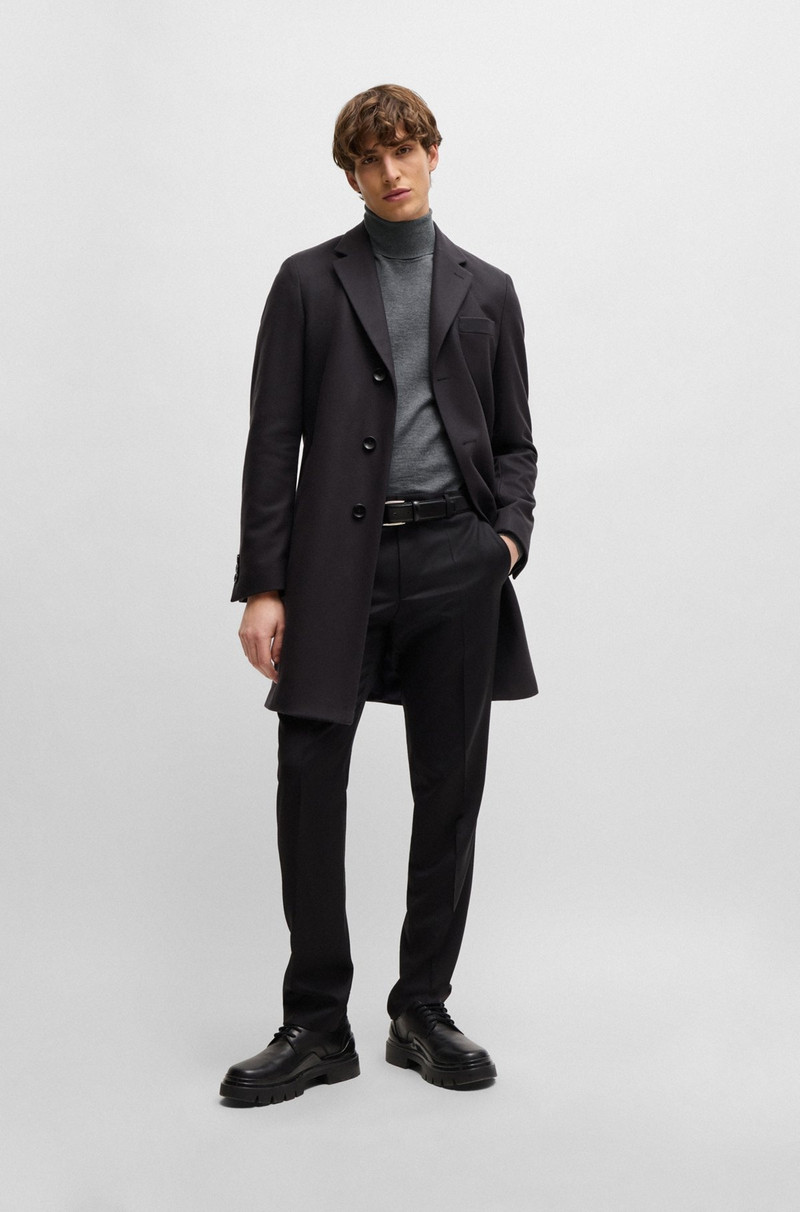 BOSS SLIM-FIT COAT IN A VIRGIN-WOOL BLEND outlook