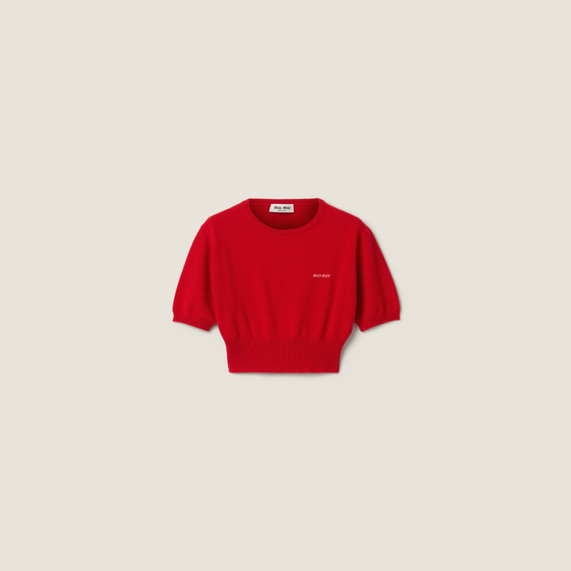 Cropped cashmere sweater 1