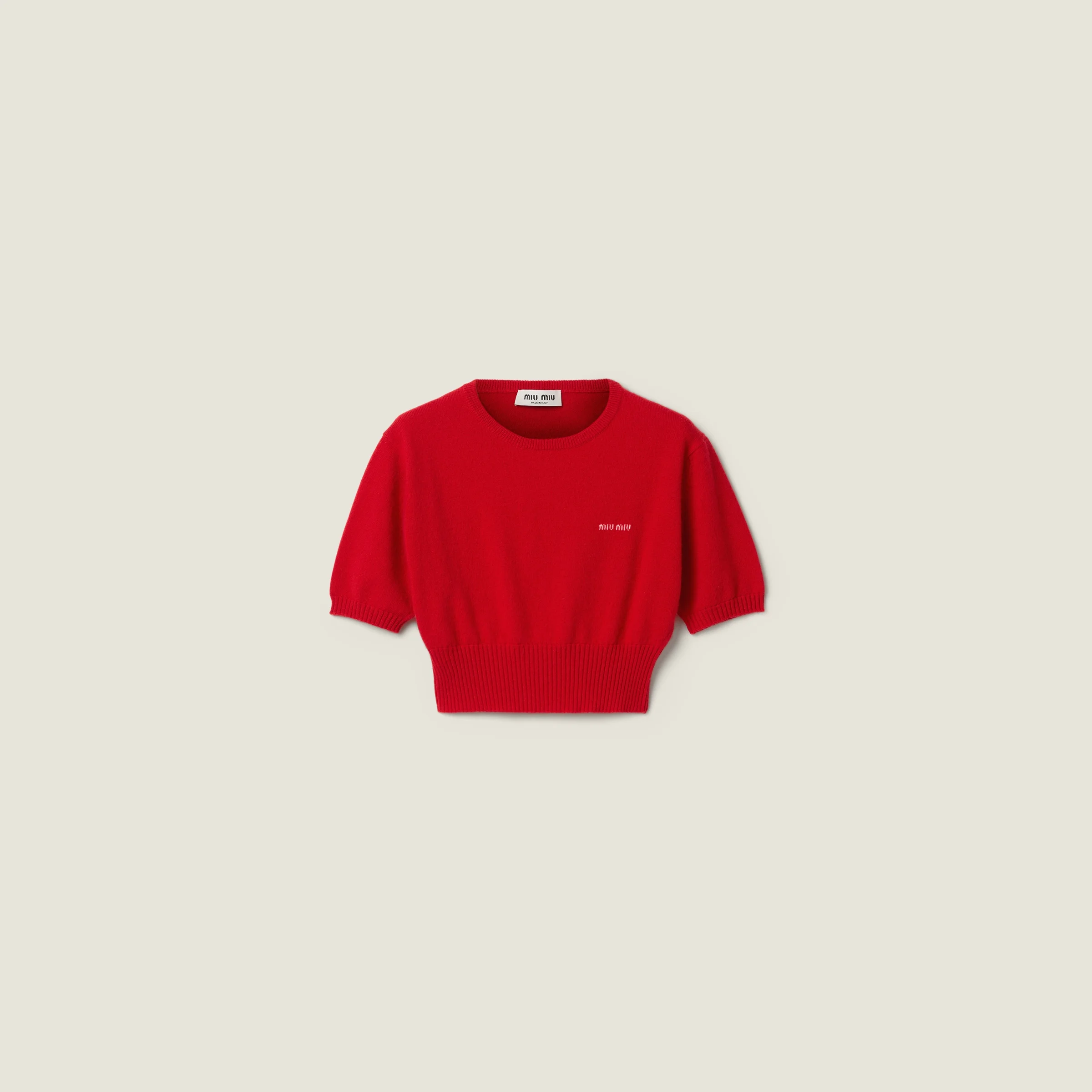 Cropped cashmere sweater - 1