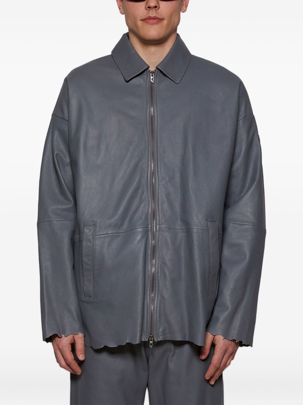 L-Mart-B zip-front leather jacket - 3