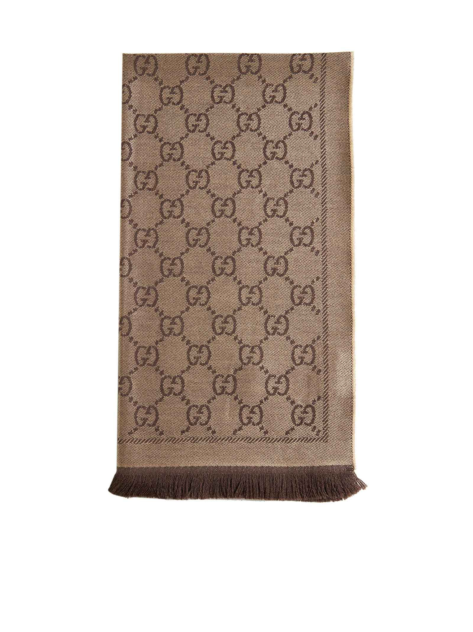 Gucci Women Gg Wool Scarf - 1