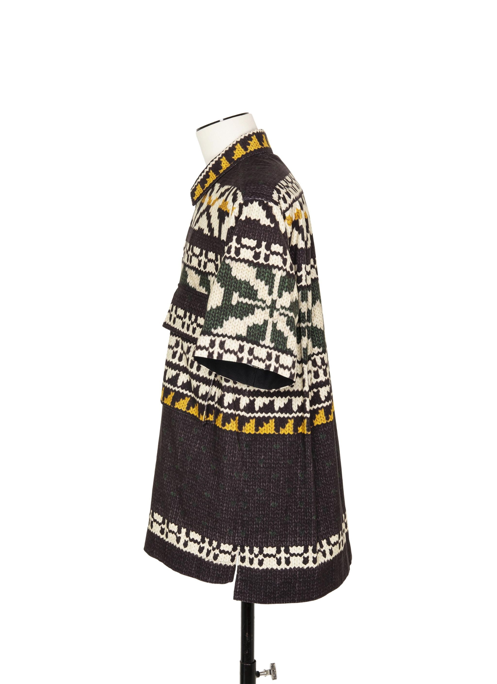 Pattern Knit Print Shirt - 3