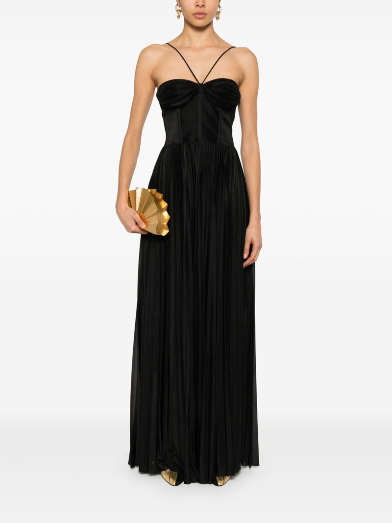 PINKO bustier pleated maxi dress outlook