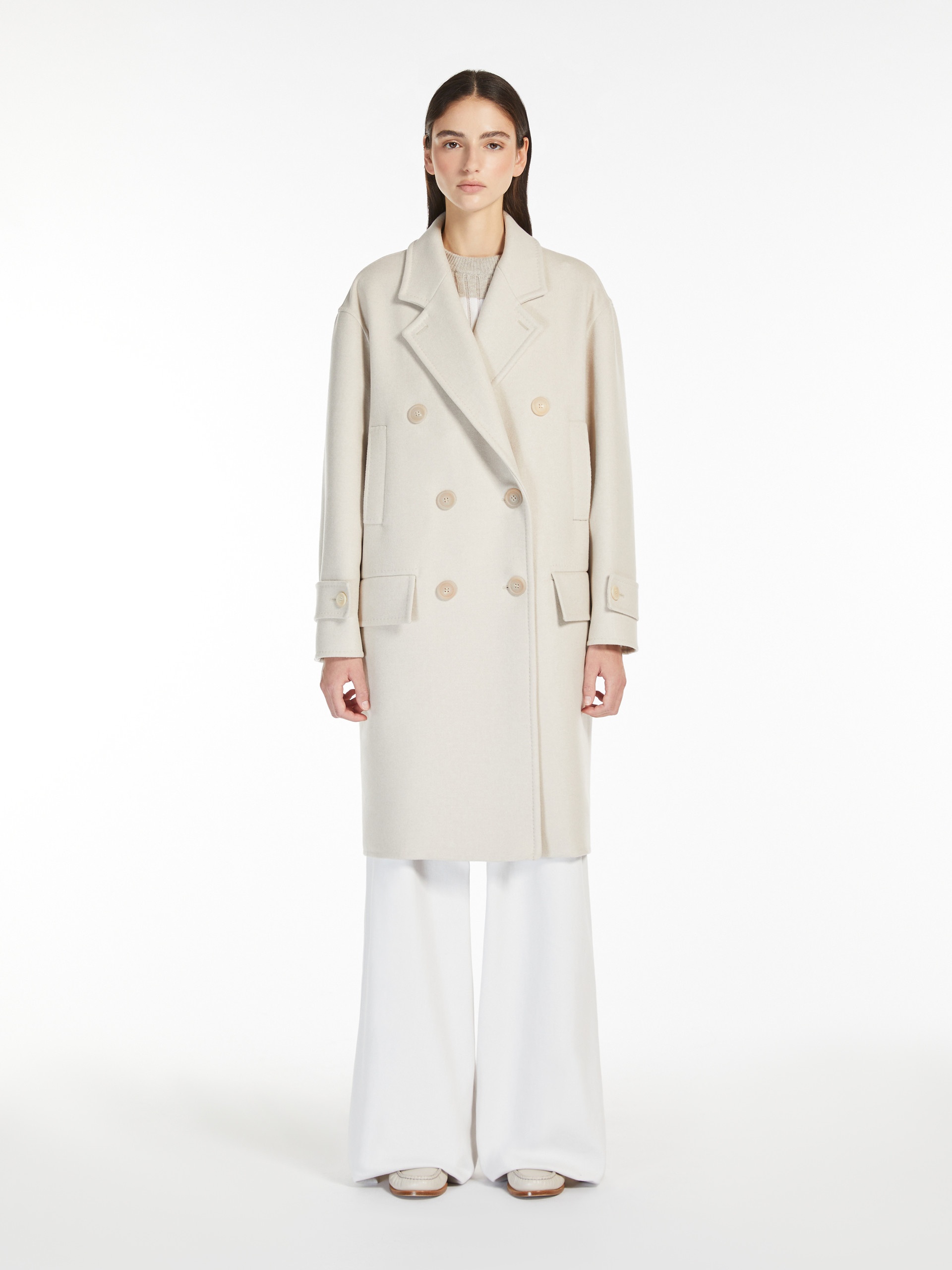 NOGARA Double-breasted wool and cashmere coat - 3