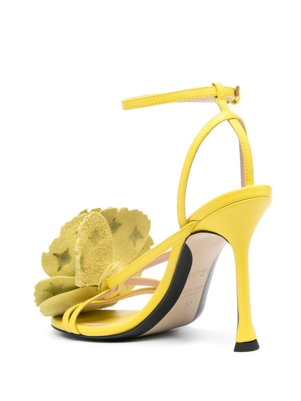 rose-embellished 110mm sandals - 3