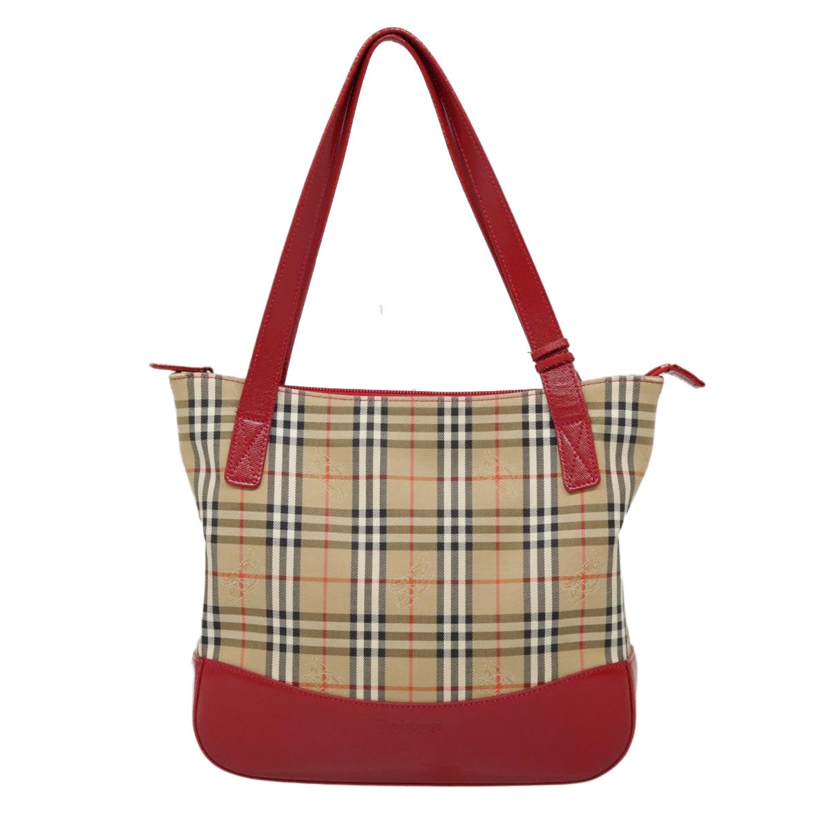 Burberry Nova Check Tote Bag Canvas Leather Beige Gold - 2