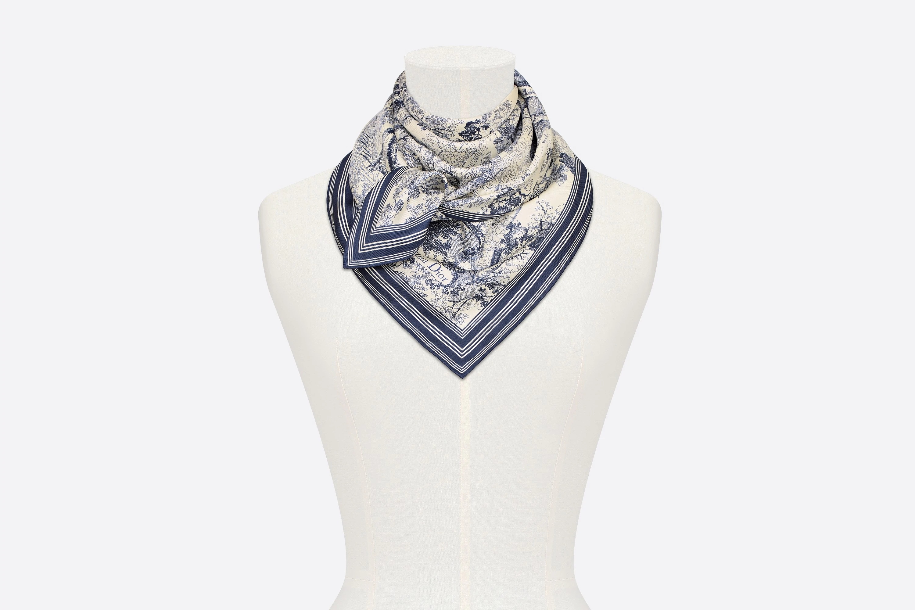 Toile de Jouy Square Scarf - 2