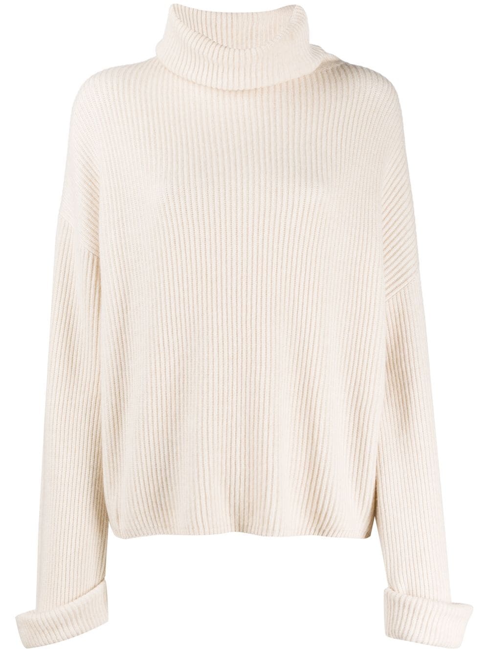 roll neck ribbed jumper - 1