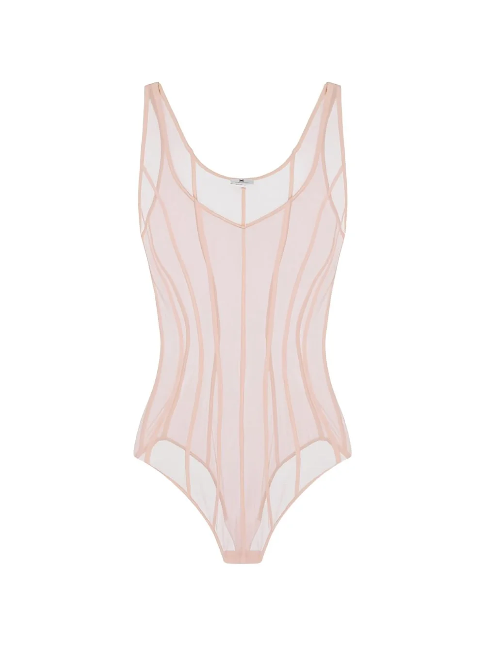 tulle micro-mesh bodysuit - 1