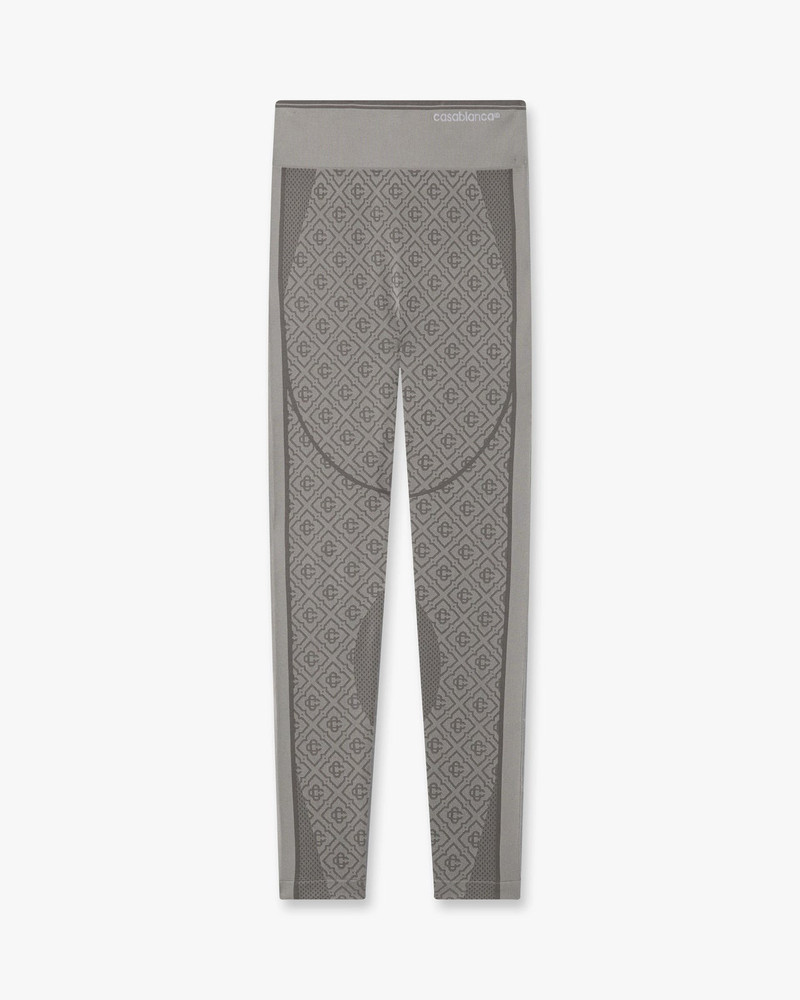 Light Grey Seamless Monogram Leggings 1