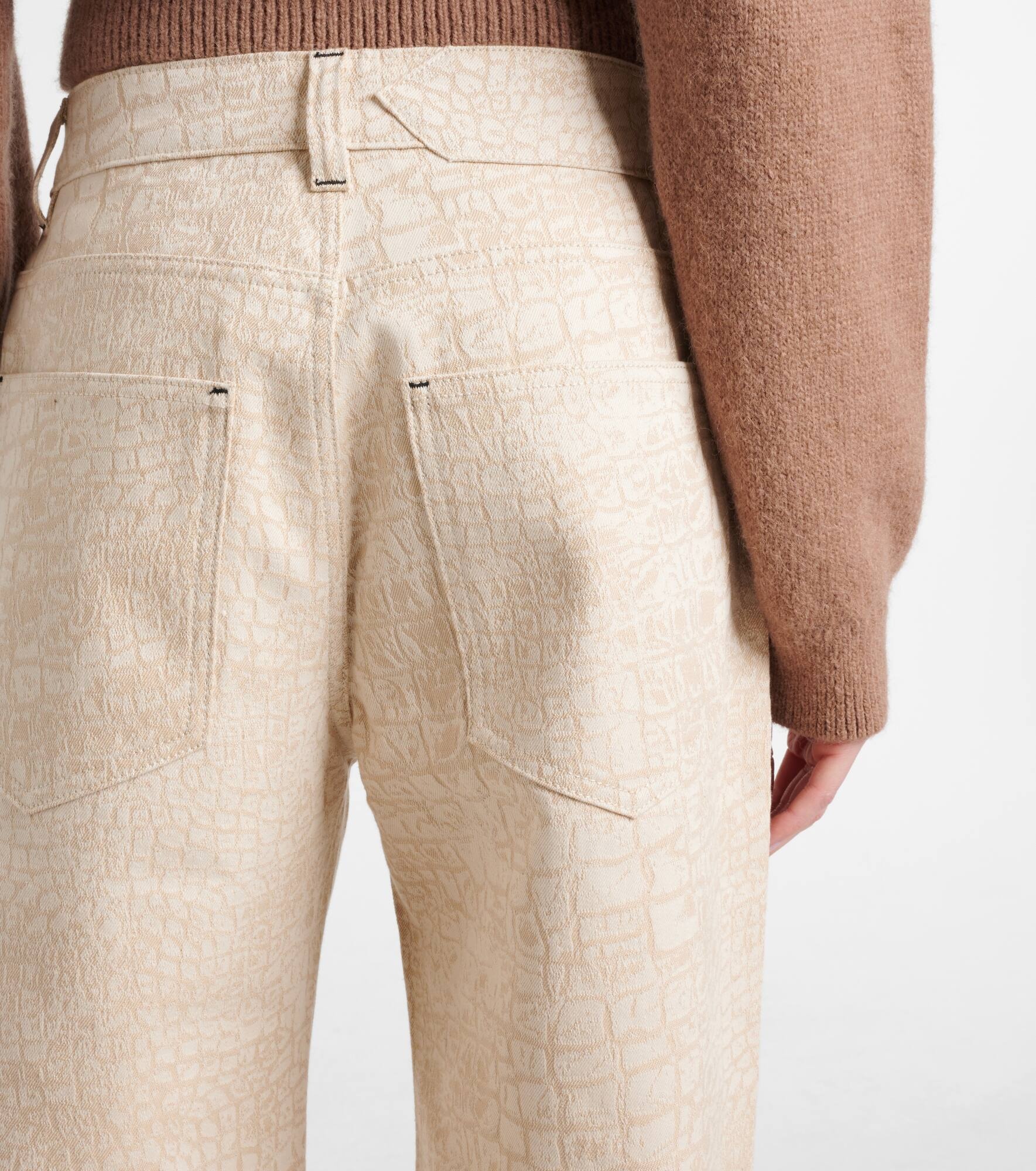 Croc-effect wide-leg jeans - 5